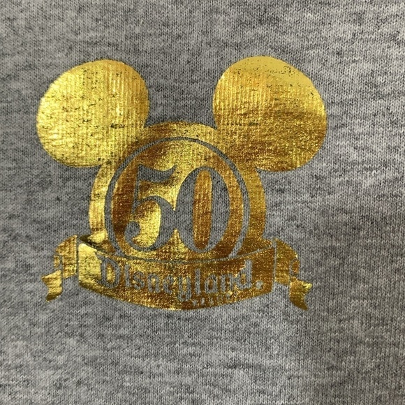 Disney Parks Vintage Disneyland 50 Resort The Happiest Place On Earth Gray TEE - Picture 5 of 10